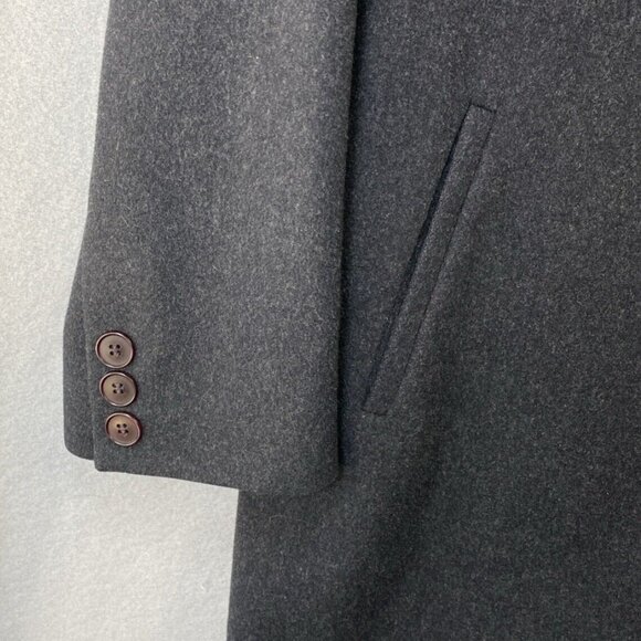Vintage 90s Albert Nipon Gray Wool & Cashmere Overcoat Womens 12 Made In USA EUC - Picture 2 of 10